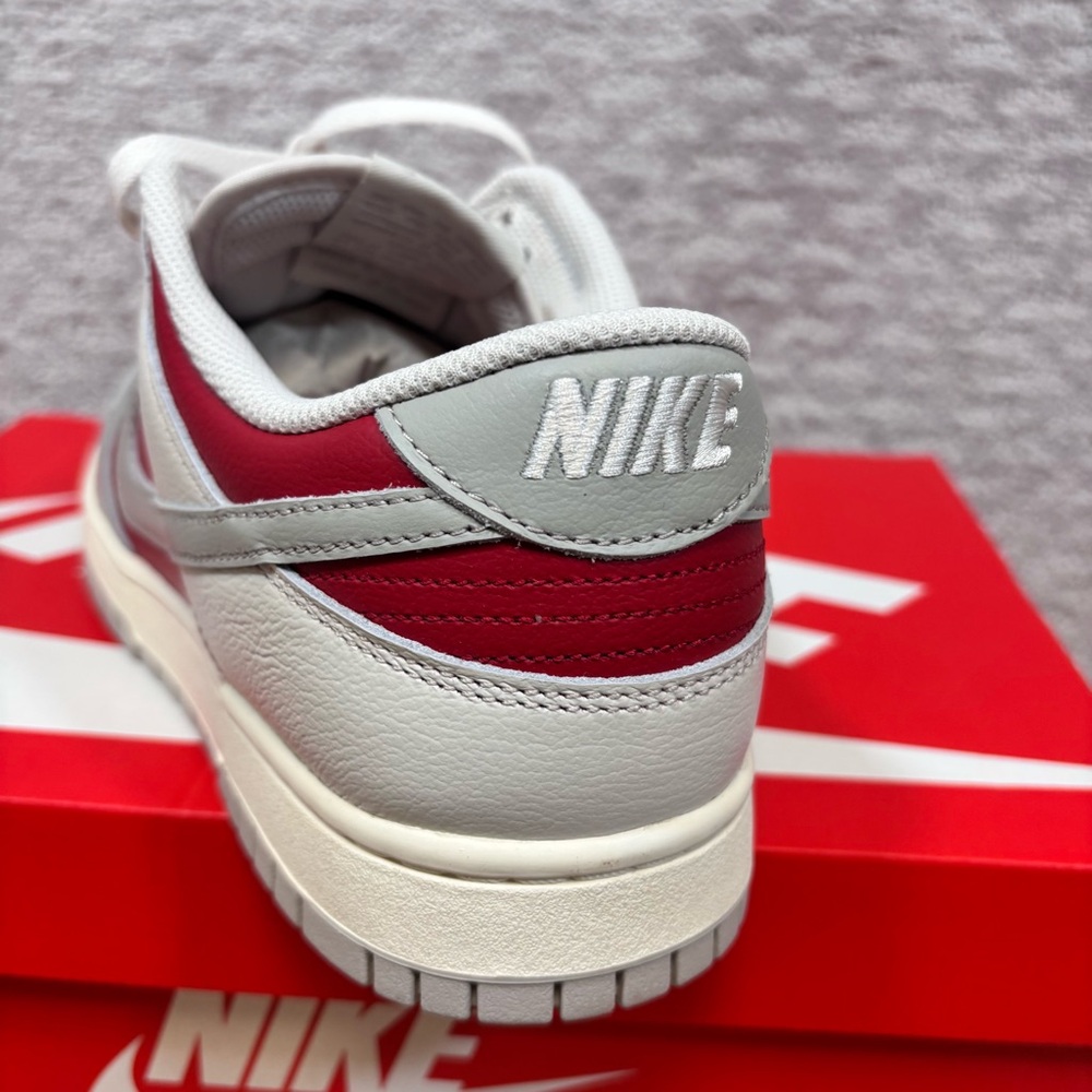 Nike Dunk Low Light Iron Ore Gym Red Men's Sz 11  HJ9093-030 Grey White Red - Picture 7 of 9
